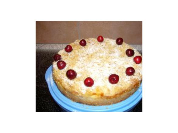 Kirschen Kuchen mit Schmandpudding