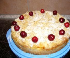 Kirschen Kuchen mit Schmandpudding