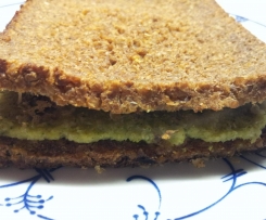 Brokkoli-Ofen-Sandwich, Variation von Avocado - Ofen - Sandwich, fettfrei, vegan, gesund, lecker!
