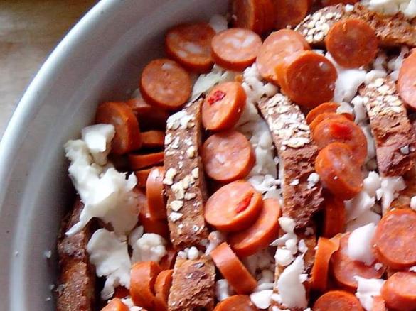 Würziger Brotauflauf