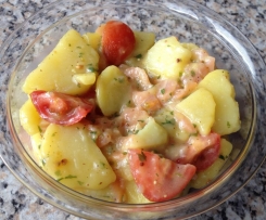 Kartoffelsalat mit Räucherlachs