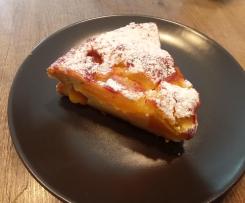 Schneller Pfirsichkuchen mit Likör