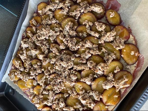 Zwetschgen-Streusel-Kuchen ohne Zucker