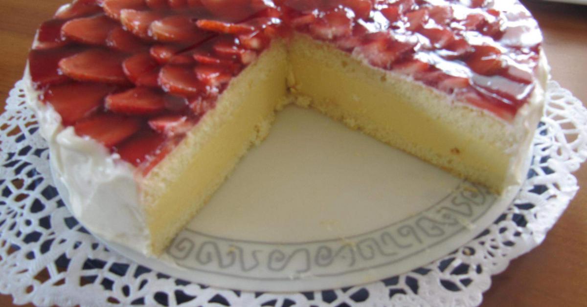 Erdbeer-Pfirsich-Torte, Finessen 3/2014 von Poellinger. Ein Thermomix ...