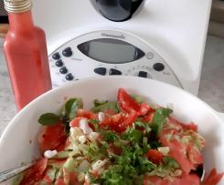 Salatsoße fruchtig mit Himbeeren, haltbares Dressing auf Vorrat