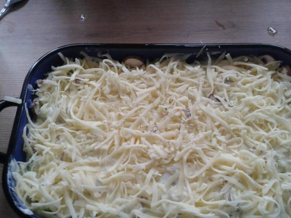 Hähnchenbrust-Auflauf mit Champignons und Lauch