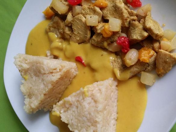 Hühnergeschnetzeltes mit fruchtiger Currysauce