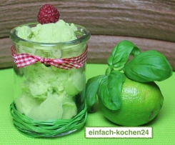 Veganes Eis ohne Zucker / Bananen-Basilikum-Eis