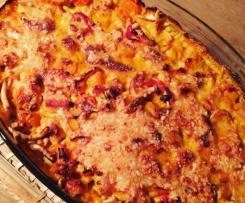 Cremiger Spätzle-Auflauf mit Hähnchen