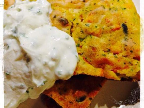 Kürbispfannkuchen mit PetersilienDip / Finessen 06/2012