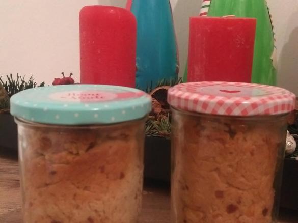 Cranberry-Stollen im Glas