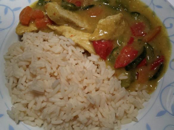 Variation von Curryhähnchen mit Reis (für WW Sattmachertage)