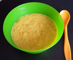 Linsen-Gemüse-Brei mit Kartoffeln, Möhren und Zucchini (vegan, laktosefrei, ab 8. Monat)