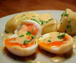 Variation von Kartoffeln und Eier mit Senfsoße mit Muskat ! TOP !!!