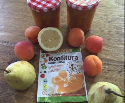 Aprikosen Pfirsich Birne Marmelade mit Grandmarnier