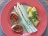 Spargel mit Bärlauch-Käse-Soße