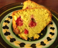 Veganer Avocado- Himbeeren Gugelhupf