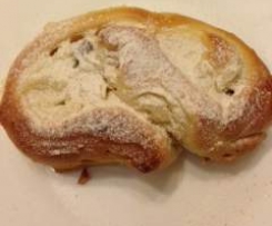 Puddingschnecken mit Cranberries+Mandeln