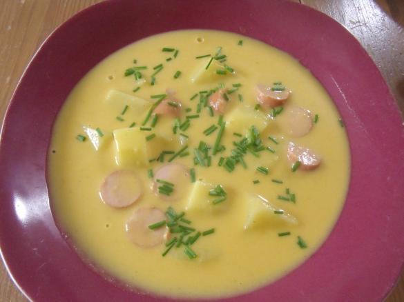 Kürbissuppe (Butternut) mit Einlage