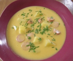 Kürbissuppe (Butternut) mit Einlage