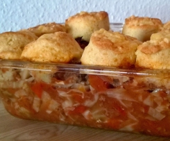 Irischer Cobbler mit Scones (Hack-Kohlauflauf)