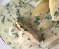 Hähnchenbrustfilet in Spinatrahmsauce