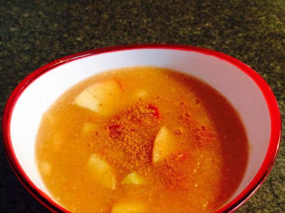 Variation leckerer Apfelpudding