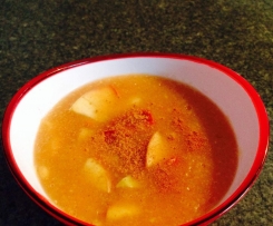 Variation leckerer Apfelpudding