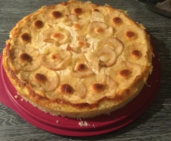 LowCarb Käsekuchen mit Apfelringen