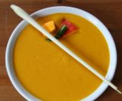 scharfe Kürbis-Suppe feurige Drachensuppe