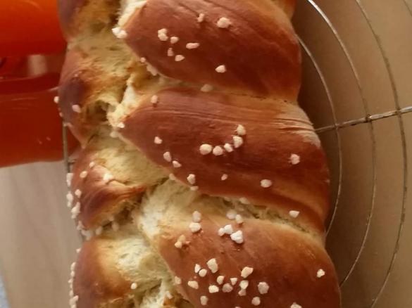 Dinkel-Hefezopf, vegan