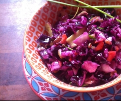 Fruchtiger Rotkohlsalat mit Ziegengouda