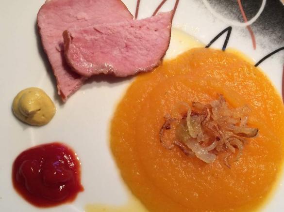 Steckrübenmus mit Kassler und Stippe