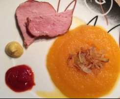 Steckrübenmus mit Kassler und Stippe