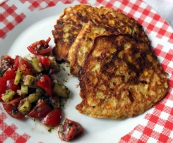 Maispuffer / Maisbratlinge mit Salsa