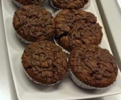 gefüllte Nutella-Muffins