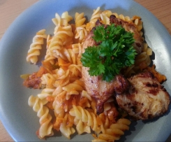 WW Nudelpfanne mit Hähnchenbrust