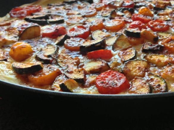 Variation von Mediterane Tomate-Mangold Quiche