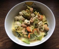 Hähnchencurry mit Wirsing