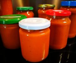 Tomaten einkochen, Tomatensoße, Tomaten püriert