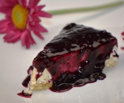 Heidelbeer-Cheesecake mit Shortbread-Boden