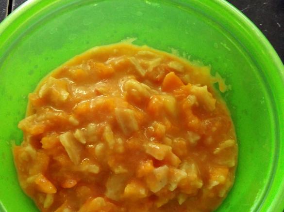 Variation Gemüsenudeln mit Pute - Babybrei