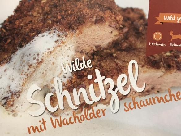 Wilde Schnitzel mit Wacholderschäumchen (Reh, Rehkeule, Wild)