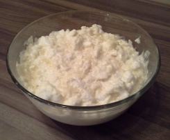 Milchreis mit weißer Schokolade