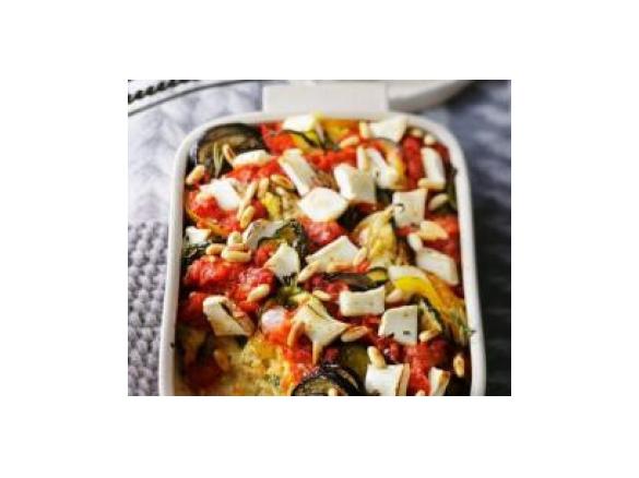 Hirse mit Gemüse gebacken