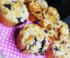 Heidelbeer Muffins mit Zitronenstreusel