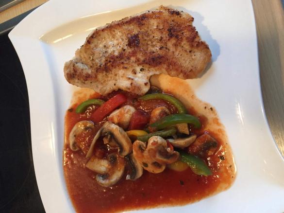 Paprikaschnitzel mit Kartoffeln