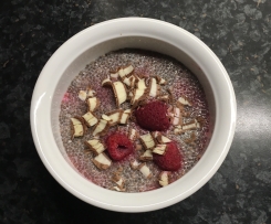 Chiapudding mit Himbeeren
