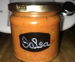 Salsa mit Zucchini und Paprika zu Tacos oder Nachos