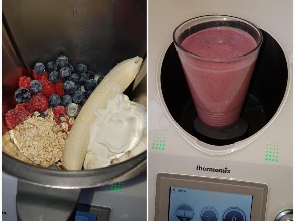 Frühstückssmoothie beeren shake frisch lecker schnell & gesund
